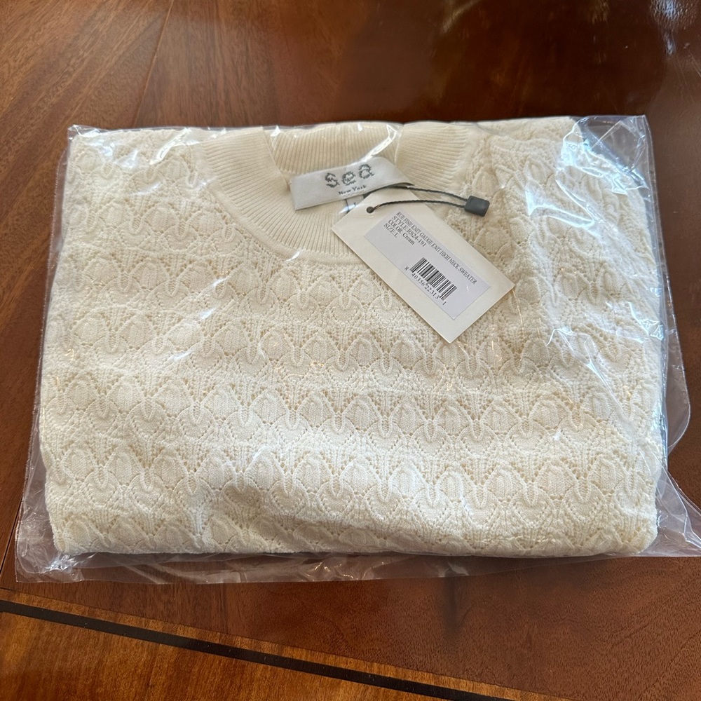 SEA NY Rue Sweater Cream NWT - Picture 7 of 10